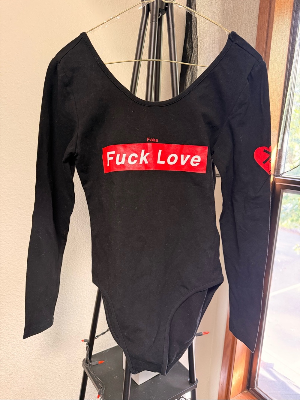 Broken Hardened/Farmers Market Hawaii black long sleeve bodysuit